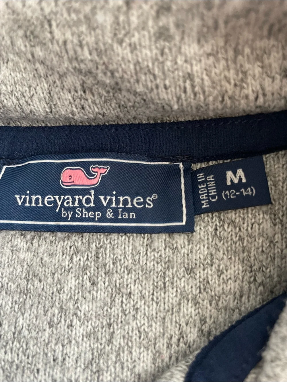 Vineyard Vines Gray & Navy Quilted-Yoke Full-Zip Jacket - Kids